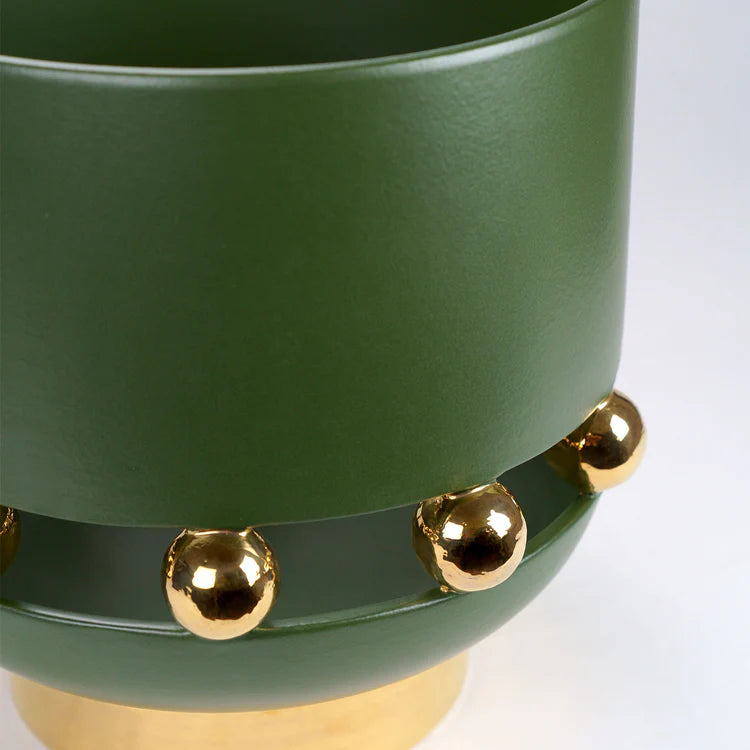 Vase Décoratif en Céramique Verte