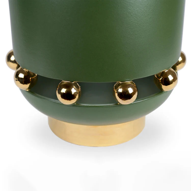 Vase Décoratif en Céramique Verte